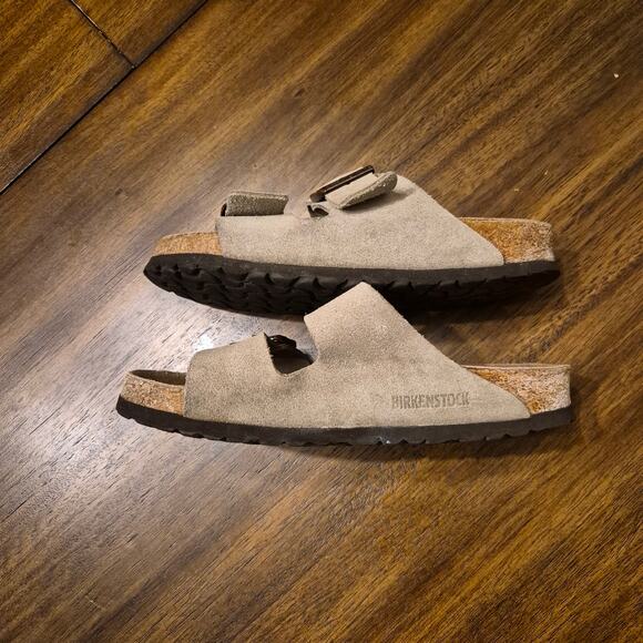 Birkenstock Arizona Suede Sandals in Taupe - Picture 5 of 7